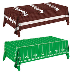 SJJPDYY football field design tablecloth provides sturdy backdrops for game day tables.