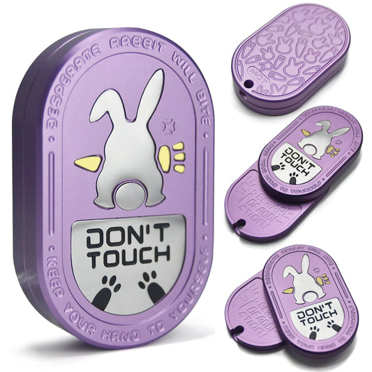 SKEDC Desperate Rabbit slider purple front view, compact for discreet daily use.