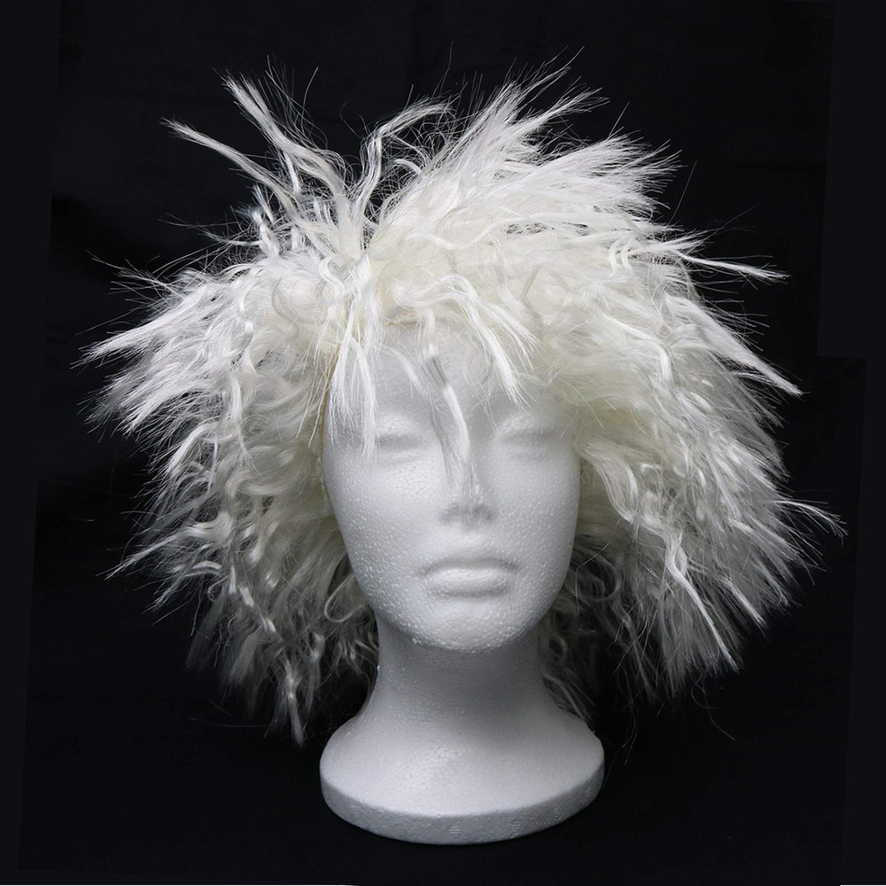 Skeleteen Doc Brown inspired wig with white hair for Back to the Future costumes.