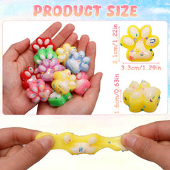 Close-up of glitter decorations on Sketsia cat paw toy for sensory appeal