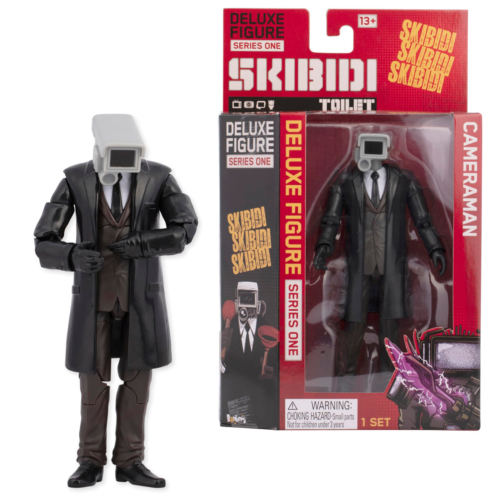 SKIBIDI Toilet Deluxe Cameraman figure, 6-inch poseable display piece.
