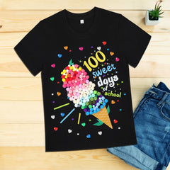 Skicuff kids crafting the 100th day shirt design in progress