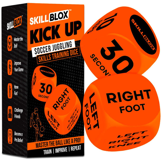 SKILL BLOX Kick Up Dice ready to roll for quick skill drills