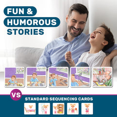 SkillEase sequencing cards support step-by-step story retell practice for kids.