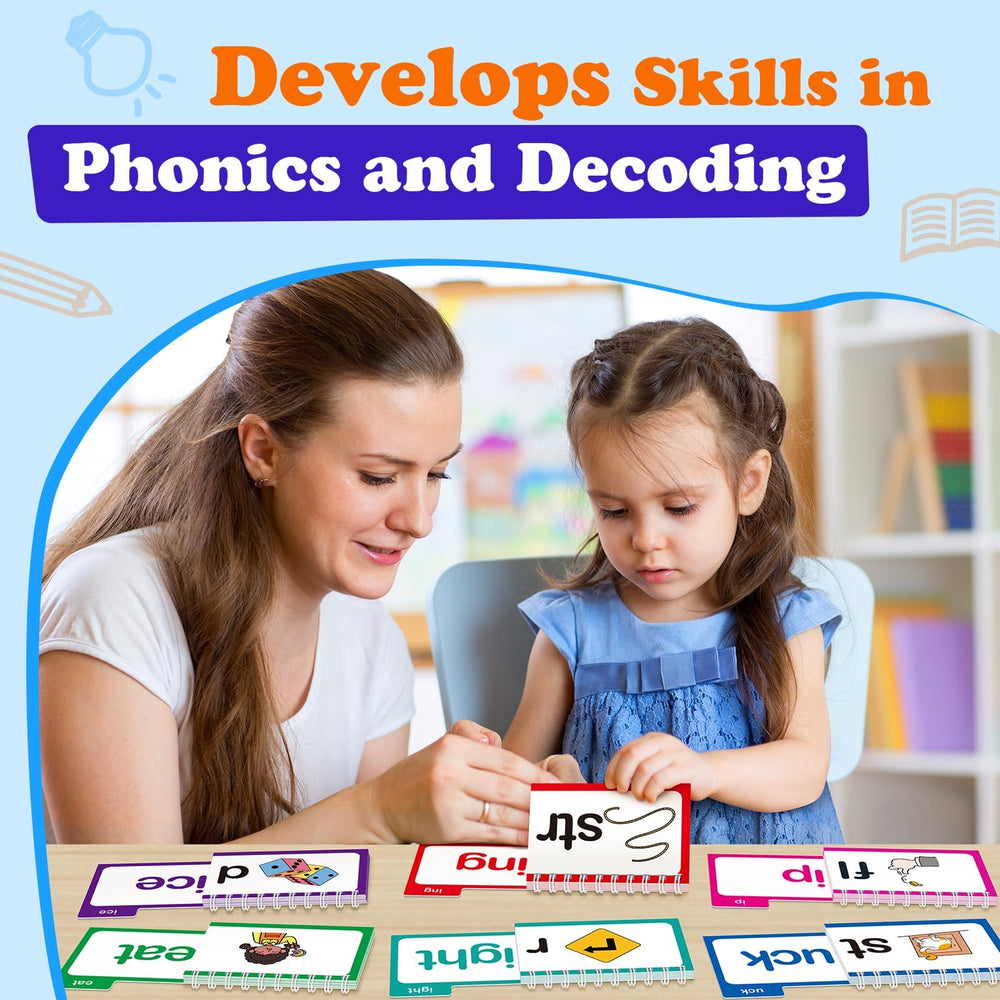 SkilLify rhyming word exploration flip book promotes phonics through engaging activities