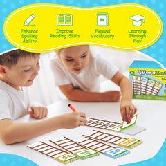 SkilLify cards illustrate digraphs and blends for decoding practice.