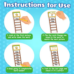 SkilLify flip books demonstrate word ladders supporting interactive spelling.