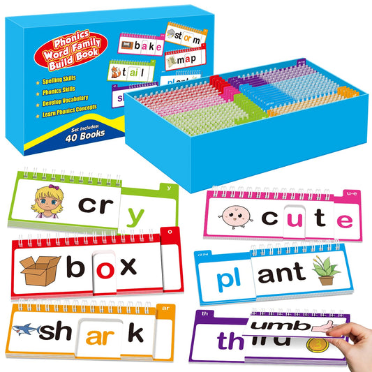SkilLify Word Family Build Book cover with vivid visuals to spark early reading curiosity.