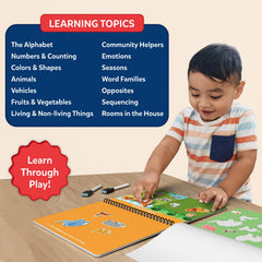 Skillmatics Busy Book’s mess-free design means no glue or scissors needed.