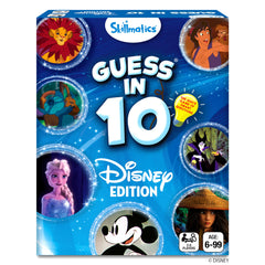 Skillmatics Guess in 10 Disney box front, ideal for family game night.