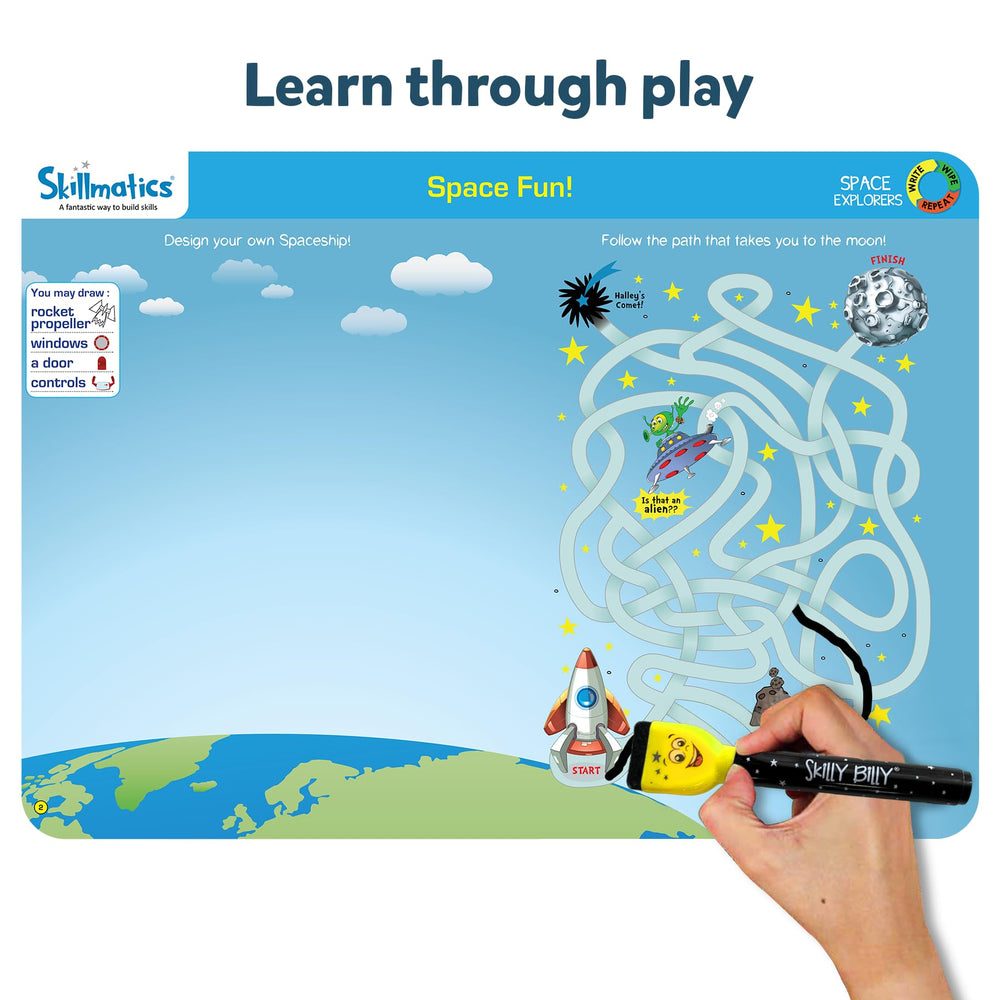 Skillmatics duster cloth helps clean surfaces for quick wipe-clean sessions