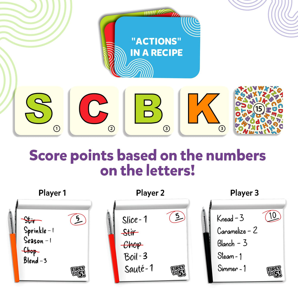 Skillmatics First to 5 pens and notepad for quick word writing