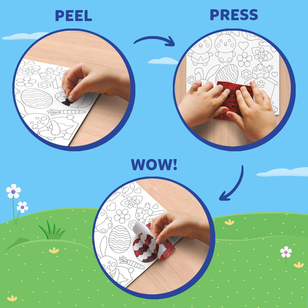 Skillmatics Foil Fun Easter cards create an engaging party activity for kids.