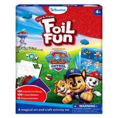 Skillmatics Foil Fun PAW Patrol foil sheets sparkle across scenes for mess-free crafting