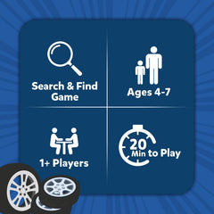 Skillmatics Found It object prompts featuring numbers, colors, and shapes for observation