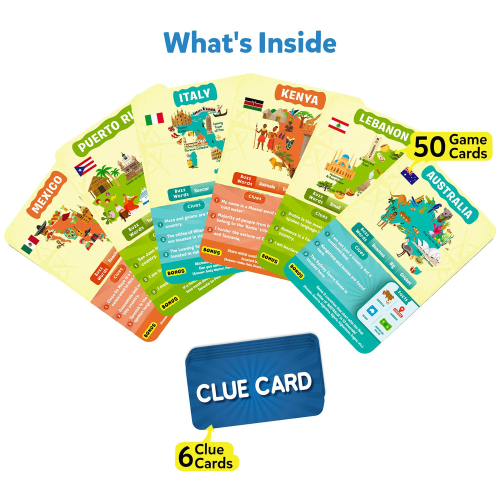 Skillmatics Guess in 10 Countries encourages teamwork and quick thinking during play.