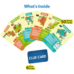 Skillmatics Guess in 10 Countries encourages teamwork and quick thinking during play.