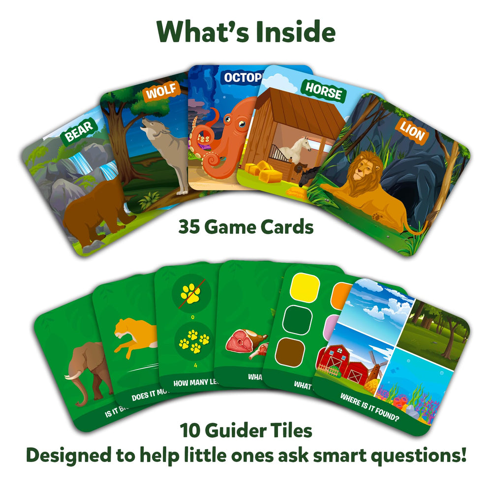 Skillmatics Guider Tiles illustrating question-guided learning for preschoolers