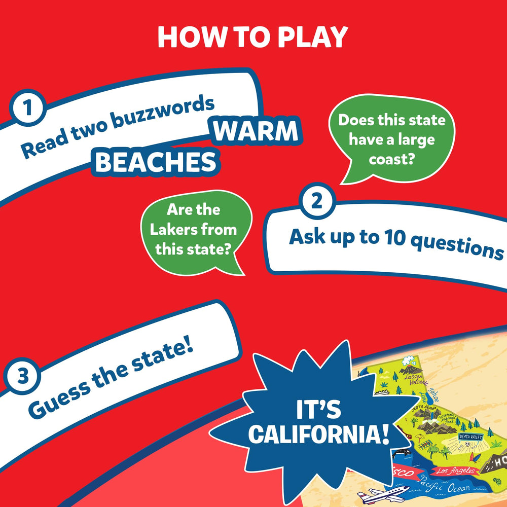 Skillmatics Guess in 10 States travel box ready for on-the-go play.