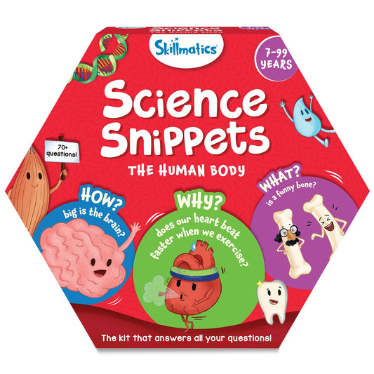 Skillmatics human body card set for interactive anatomy exploration during study sessions.