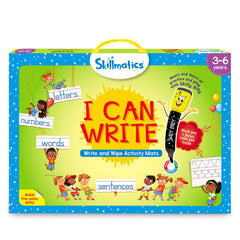 Skillmatics I Can Write mats set with dual pens for reusable learning activities