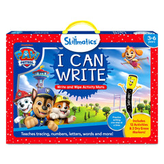 Skillmatics I Can Write PAW Patrol mats for tracing and handwriting practice.