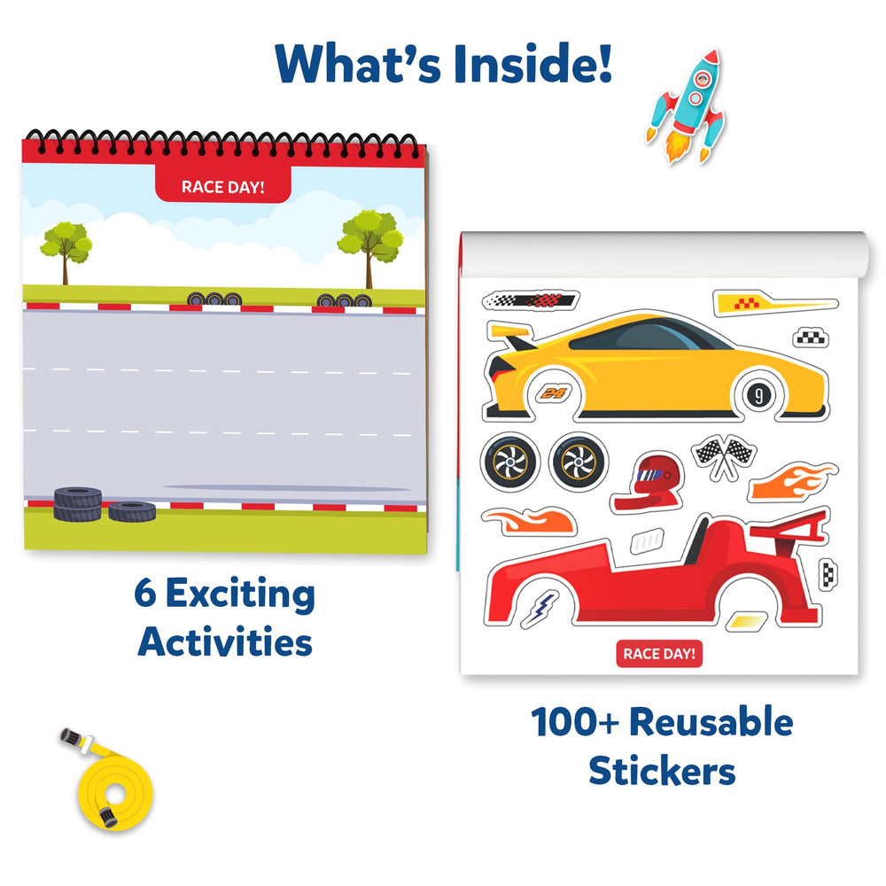Skillmatics Peelies six picture boards spark imaginative scenes during quiet play.