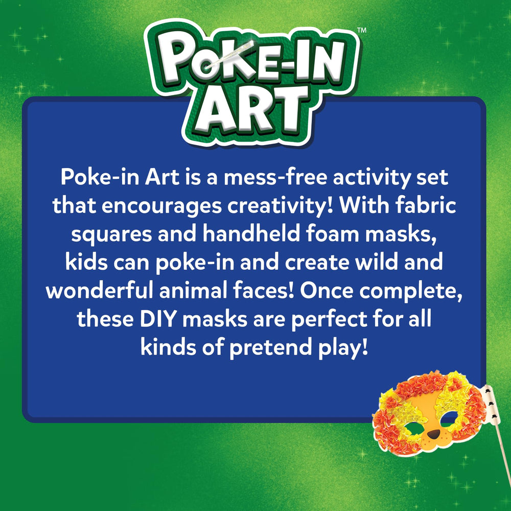 Skillmatics Poke-in Art fabric squares invite vibrant, creative designs.