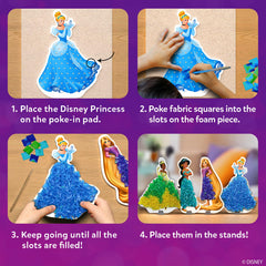 Rapunzel foam princess paired with pigment-bright squares for textured art.