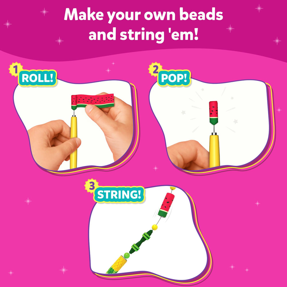 Skillmatics Roll-Up Beads Tropical Paradise roll-up tools speed crafting fun