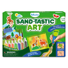 Skillmatics Sand Art Activity Kit tray keeps mess contained for focused creativity.
