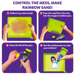 Skillmatics sand art mess-control tray keeps craft tidy.