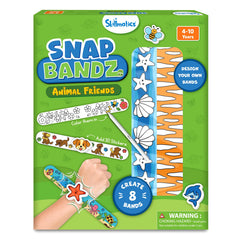 Skillmatics Snap Bandz set with animal stickers for decorating wearable art