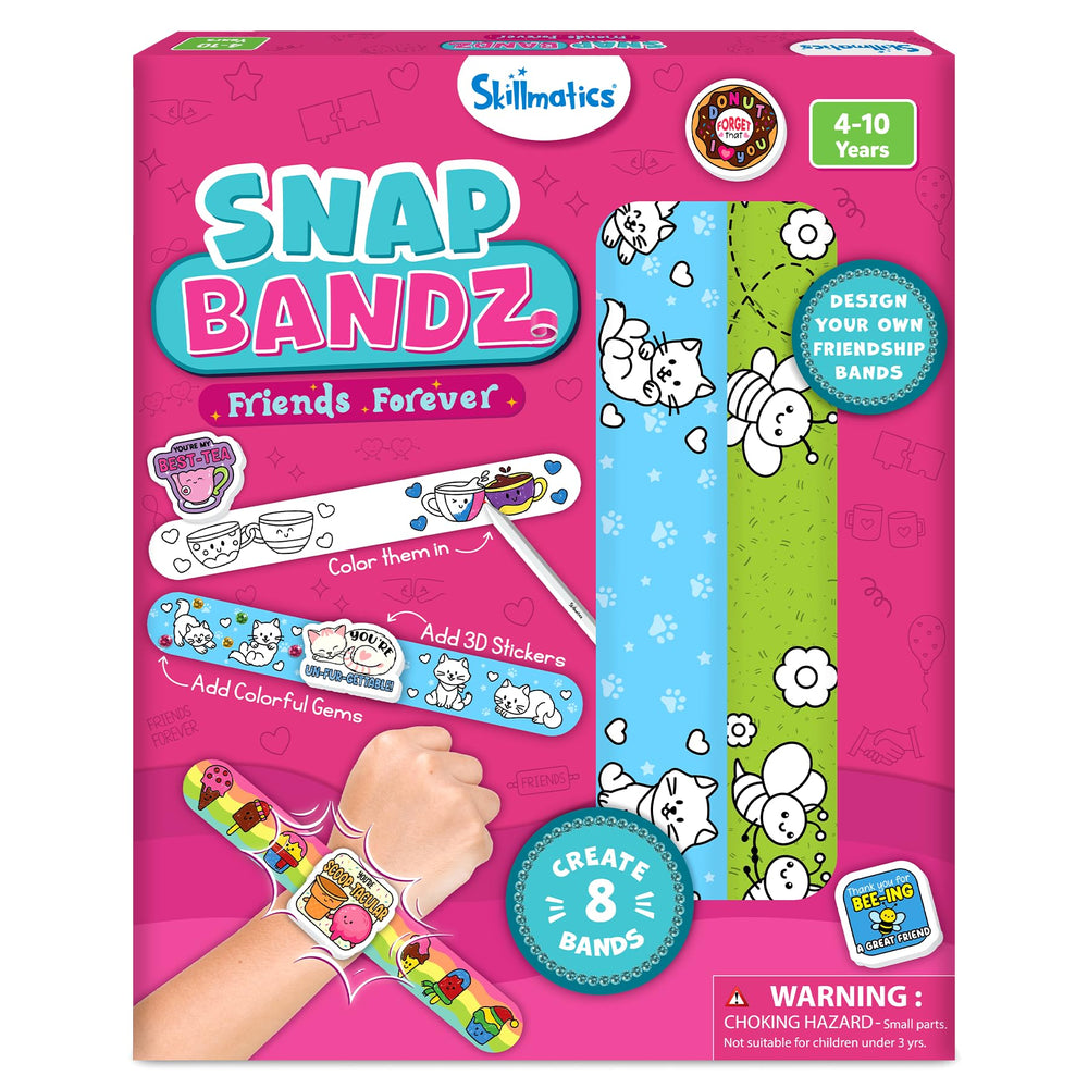 Skillmatics Snap Bandz band design with bright colors for personalized wearable art