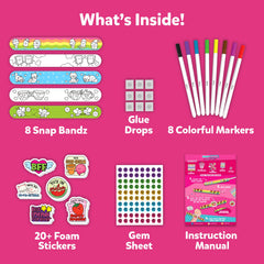 Skillmatics Snap Bandz glue drops help securely attach embellishments