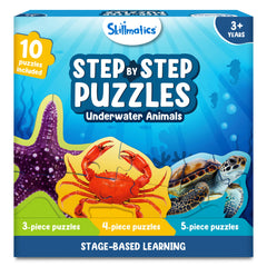 Skillmatics Step by Step Puzzles: 3-piece underwater scene for early problem solving.