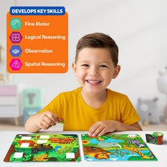 Skillmatics Tape It travel case makes on-the-go play easy