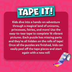 Skillmatics Tape It travel-friendly design fits cars, planes, and on-the-go play.