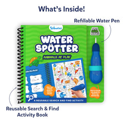 Skillmatics Water Spotter picture boards show animals to search.