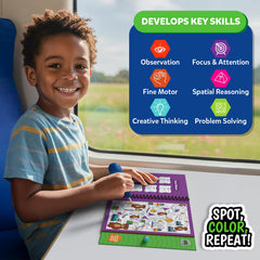 Skillmatics Water Spotter travel-compact set for learning anywhere.