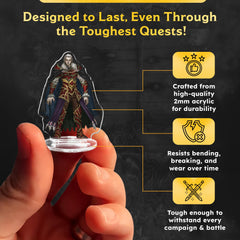 Skinny Minis acrylic miniature 2mm thick and lightweight for portability.
