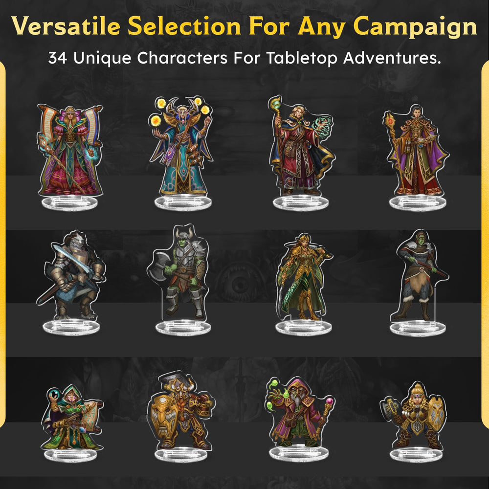 Skinny Minis durable miniatures for tabletop setup, close-up view highlighting full-color artwork.