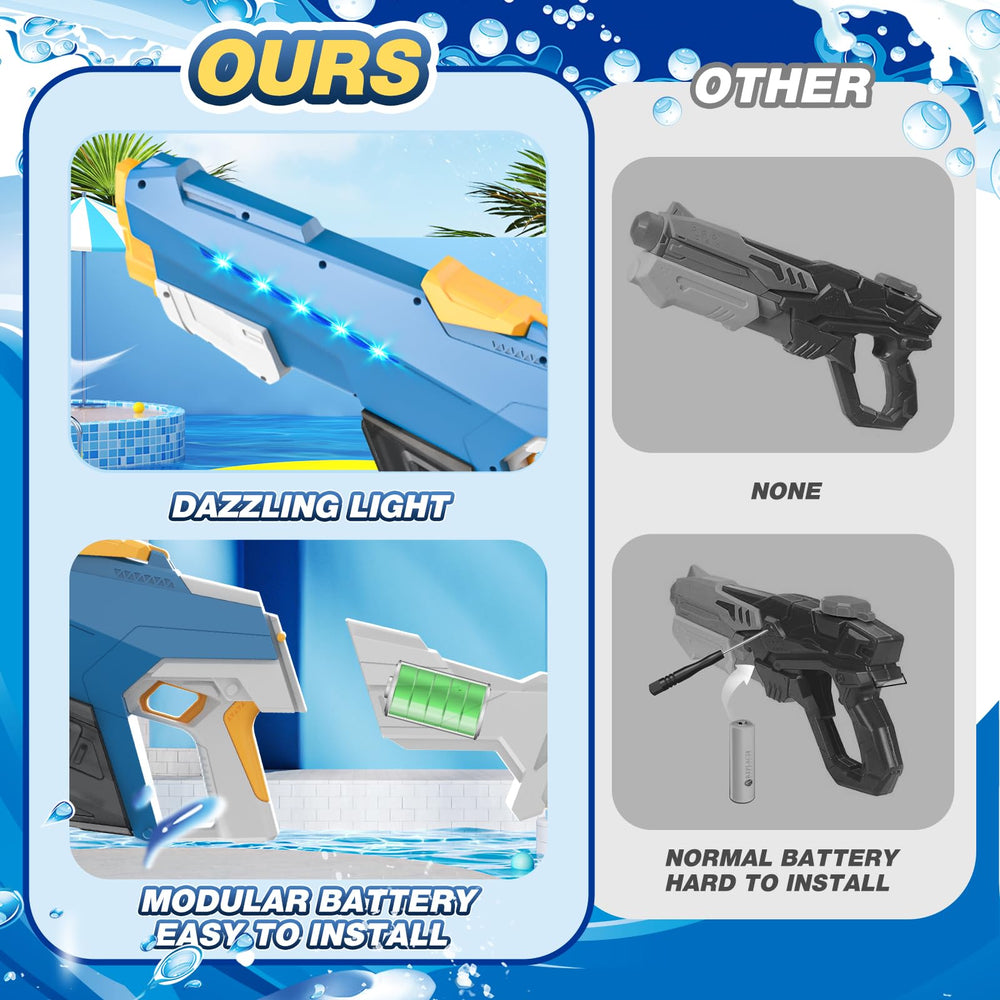 Skirfy water gun automatic suction setup for easy refills.