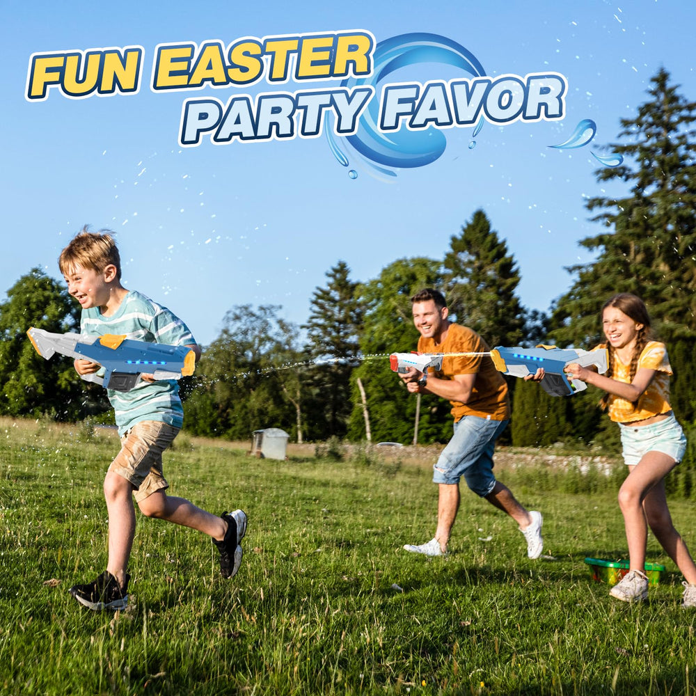 Skirfy water gun large size invites group outdoor battles.