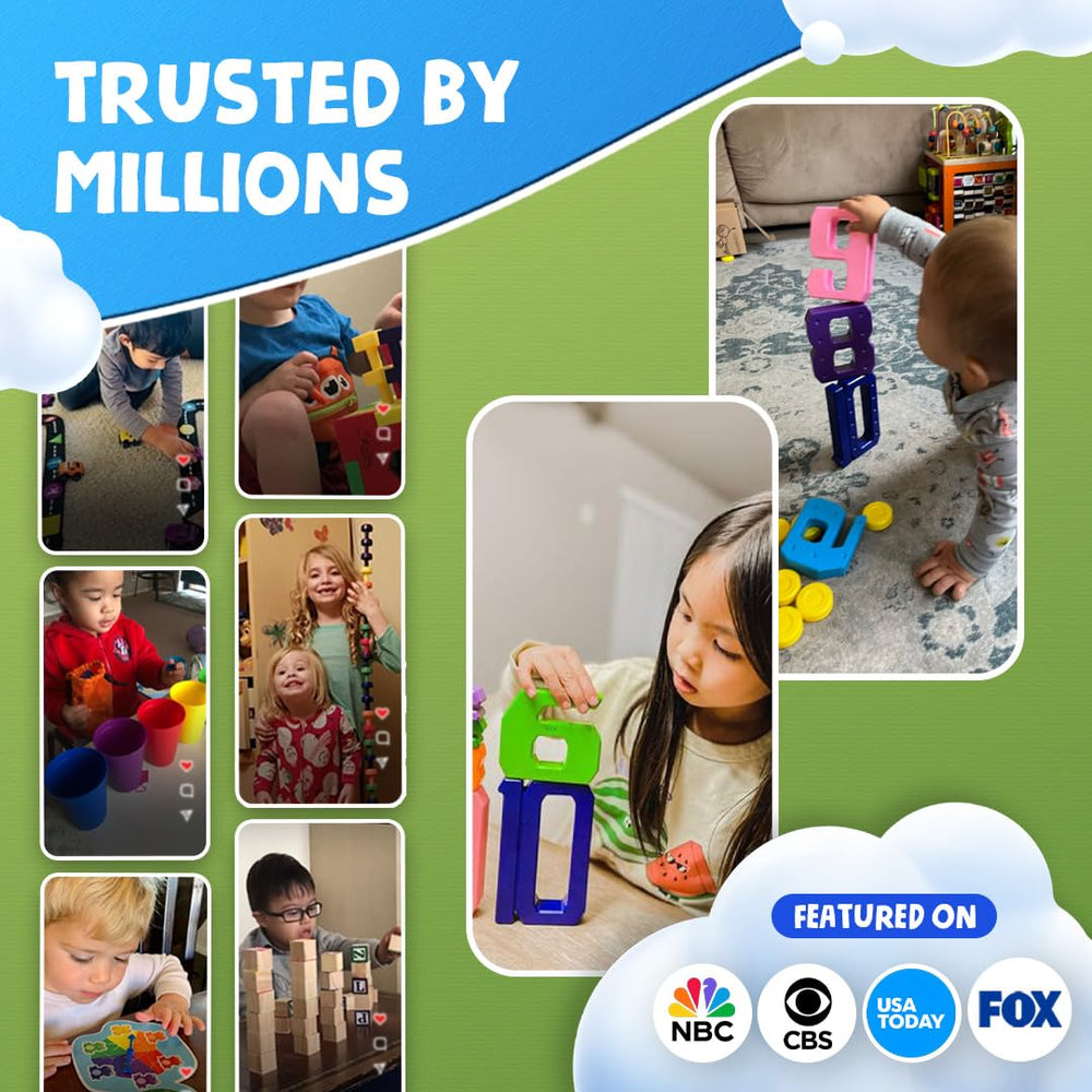 Non-toxic plastic construction ensures safe toddler play with Skoolzy
