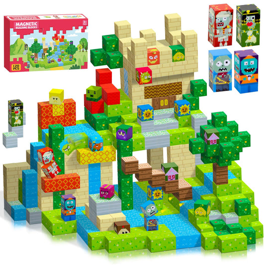SKTMYY magnetic blocks 120pcs pack enables open-ended building and STEM exploration.