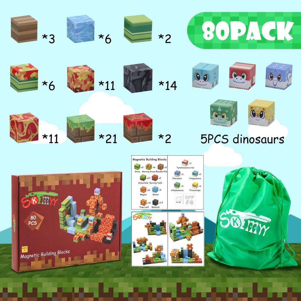 SKTMYY magnetic blocks presented as a versatile Montessori style gift.