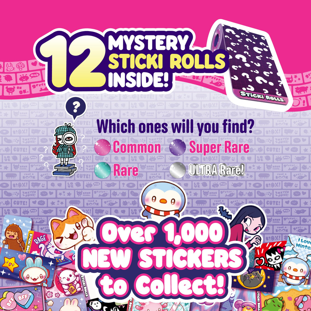 Quick-Grip clasp lets you swap Sticki Rolls quickly for fresh looks