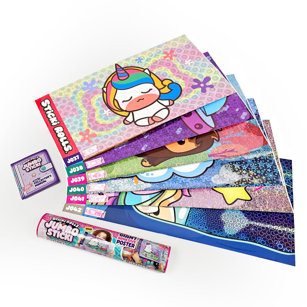 Sky Castle Sticki Rolls Jumbo capsule cover with holographic foils for vibrant wall décor.