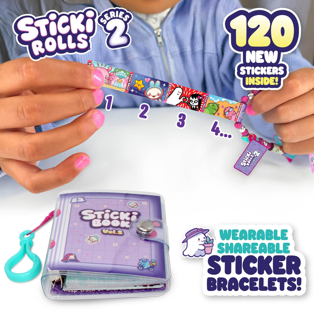 Sky Castle Sticki Rolls mini-stickers closeup highlights kawaii designs you can rearrange.